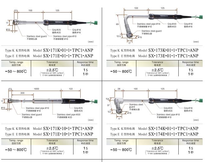 日本安立溫度傳感器SX-171K-10-1-TPC1-ANP