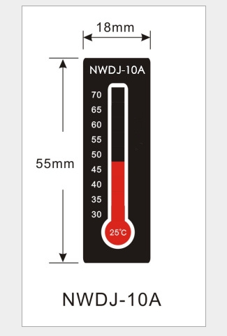 可反復(fù)變色測溫紙測溫貼片溫度計(jì)示溫片可逆溫度標(biāo)簽NWDJ-10A 