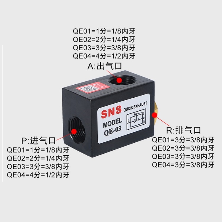 廣東浙江江蘇SNS快速排氣閥 QUICK EXHAUSTQE-03