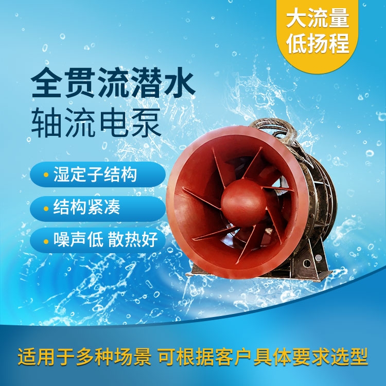 節(jié)能高效350QGWZ全貫流潛水閘門泵專業(yè)生產廠家