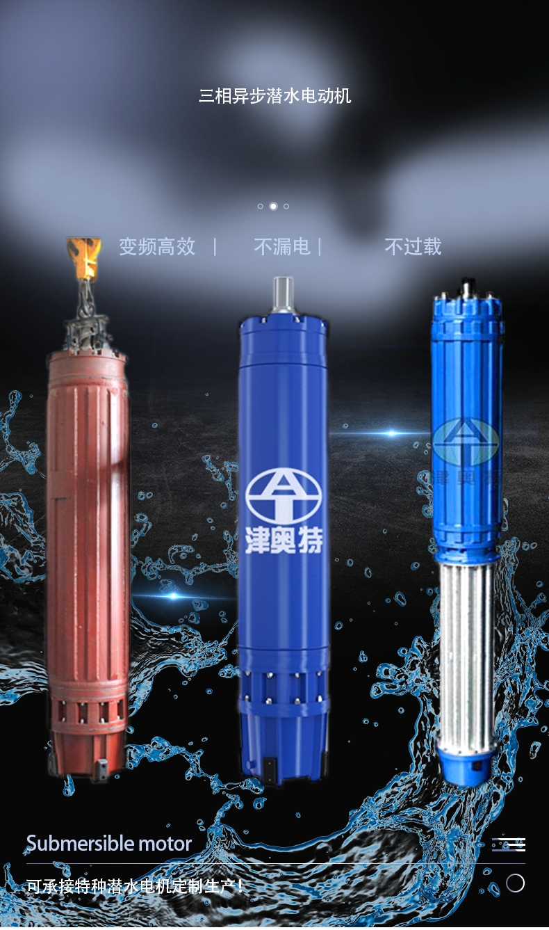 浙江YQS潛水電機，JQS潛水馬達(dá)，防水等級IPX8三相異步電動機定制生產(chǎn)