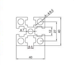 40国标铝型材 升降机铝型材 铝型材工具车