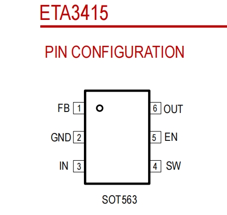 鈺泰ETA3425/3415降壓IC，輸入電壓范圍2.6V-7V，超低功耗超小封裝