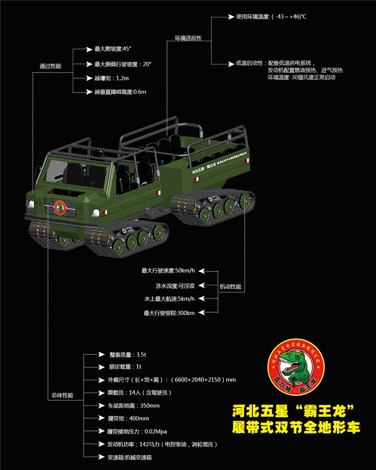 大型双节履带车，只为满足更高要求的你