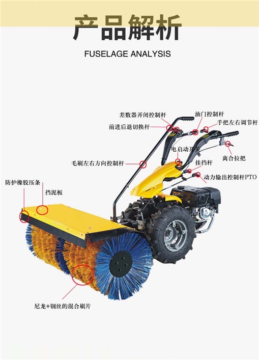 全地形除雪車，手扶式二合一掃雪機，大面積掃雪