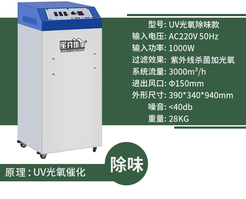 UV光氧催化除味净化器激光高净化的除味净化设备