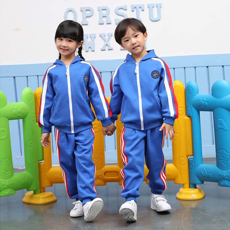 幼兒園春秋新款學(xué)生班服套裝兒童幼兒園園服運(yùn)動(dòng)風(fēng)校服訂購