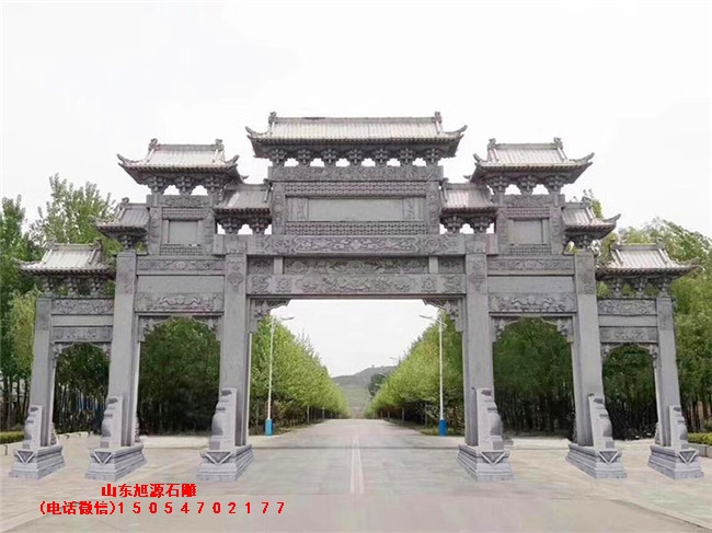 大型石牌坊地基圖 大型石牌坊建造價(jià)格