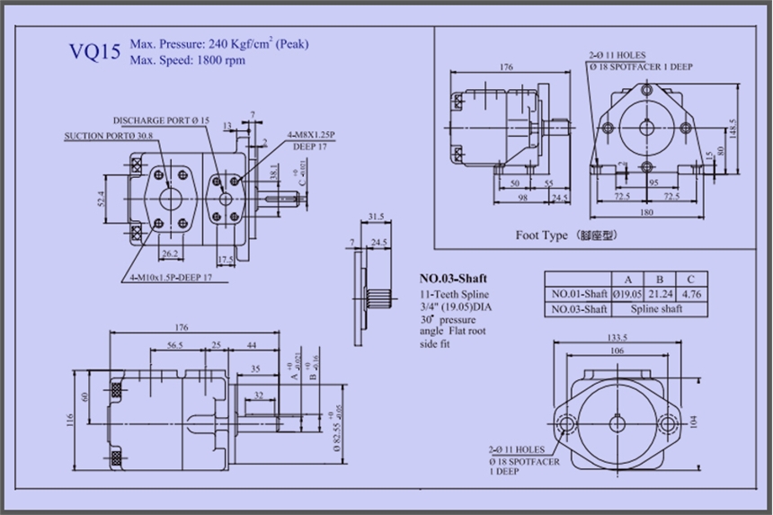 KCL凱佳SVQ45-189-F-RAA-01雙作用卸荷式