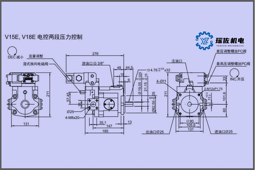 YEOSHE柱塞泵V38D4R10X采用測量技術(shù)設(shè)計機架