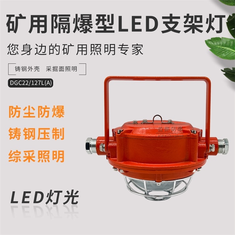 DGC24/127L礦用隔爆型支架燈 表面高壓靜電噴塑LED支架照明燈