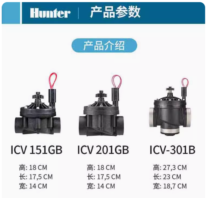 美国亨特ICV电磁阀 直流电磁头