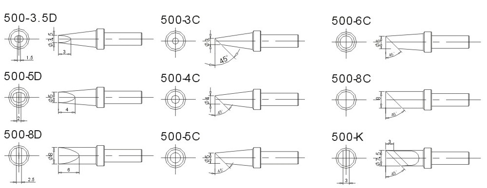 150W烙铁头500-B烙铁头