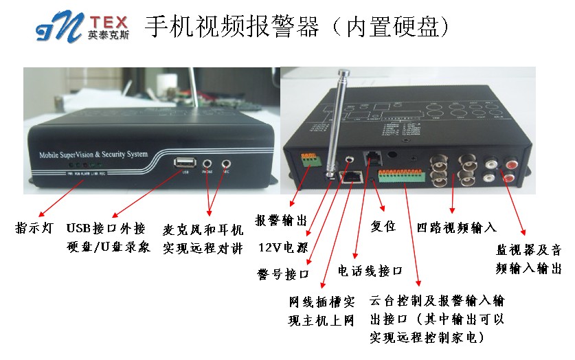 手机视频监控远程视频报警系统