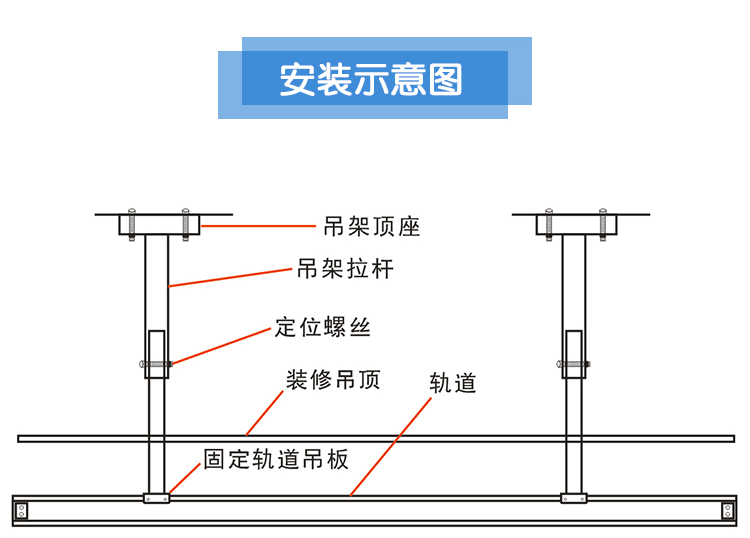 演播室軌道吊架 電視臺燈光懸掛軌道系統(tǒng) 燈具天花路軌固定軌支架