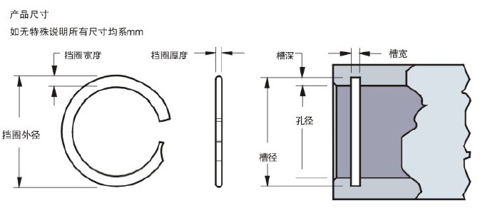 液压扳手电动工具模具用螺旋弹性挡圈