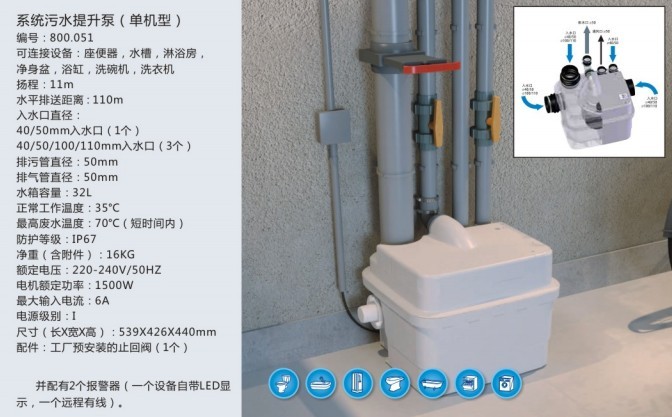 供应法国SFA污水提升器升利全能-莫托桑-motorsan cubic