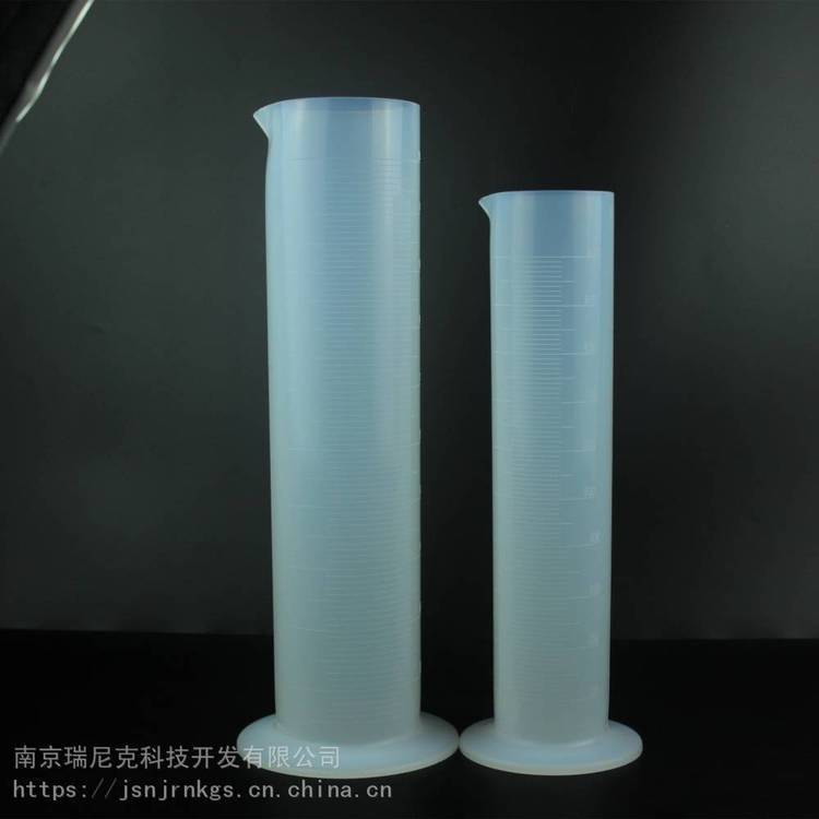 實(shí)驗(yàn)室PFA氟樹脂透明大口圓底量筒刻度清晰10ml~2000ml