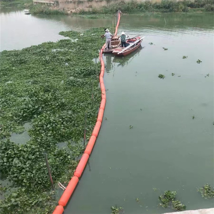 长条形水上拦污排浮漂湖面漂浮水草阻挡隔离带浮筒