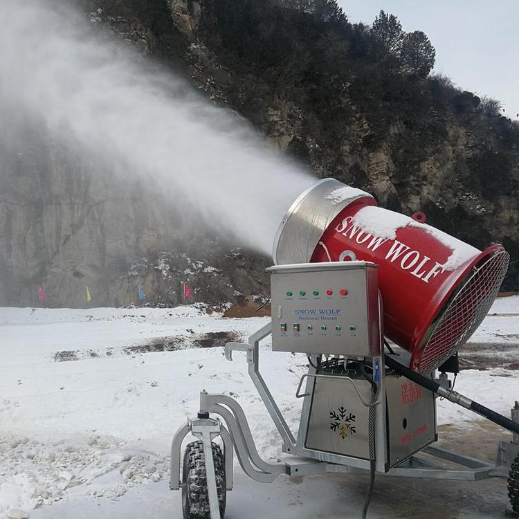  诺泰克户外造雪机滑雪场建设条件红色自动智能造雪设备