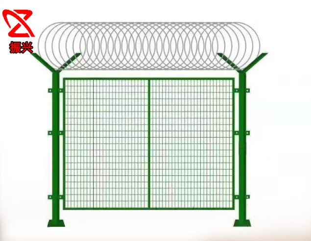  钢筋网围界安全围栏铁丝网防攀爬周界物理隔栏飞机场隔离防护网
