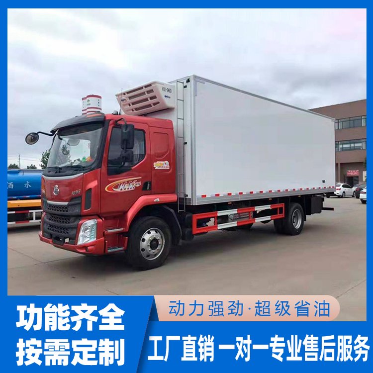 东风柳汽乘龙M3冷藏车（红色）鲜肉果蔬冷链运输车