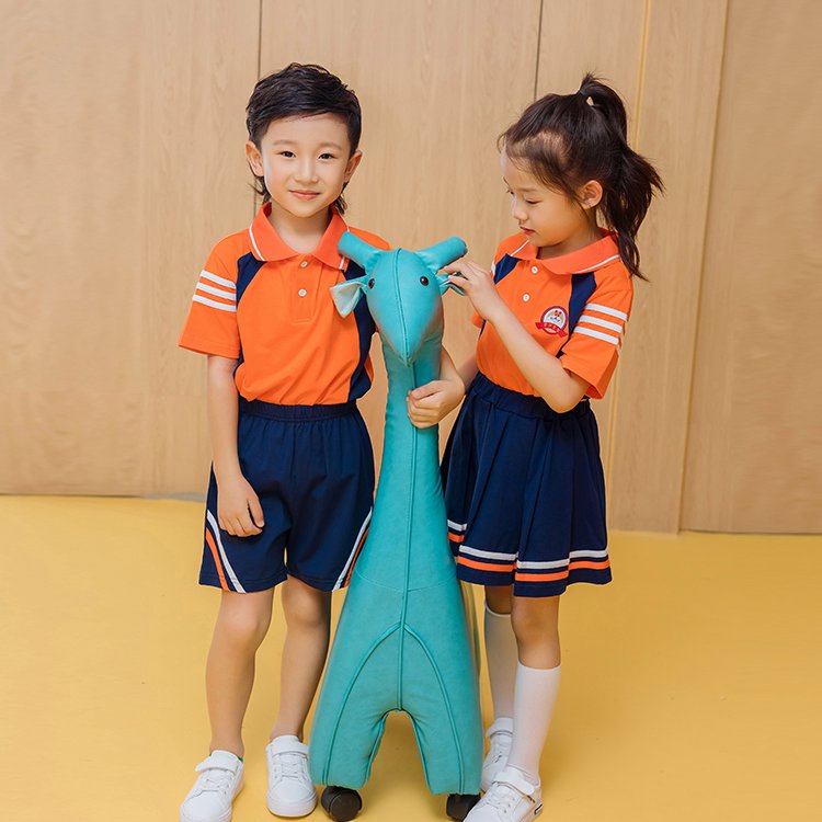 夏季幼儿园园服休闲学生班服运动款校服定制