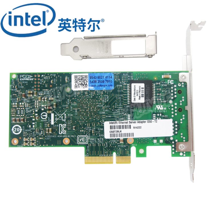 intel双口I350-T2双千兆I350T2BLK服务器PCI-E以太网网卡