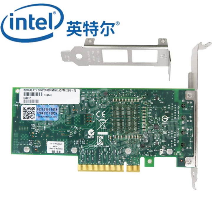 Intel网卡X540T2万兆双口10GB服务器电口PCIeX8原装