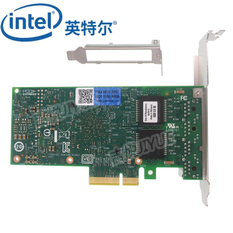 Intel千兆网卡I350T4BLK服务器4口虚拟化PCI-Ex4原装