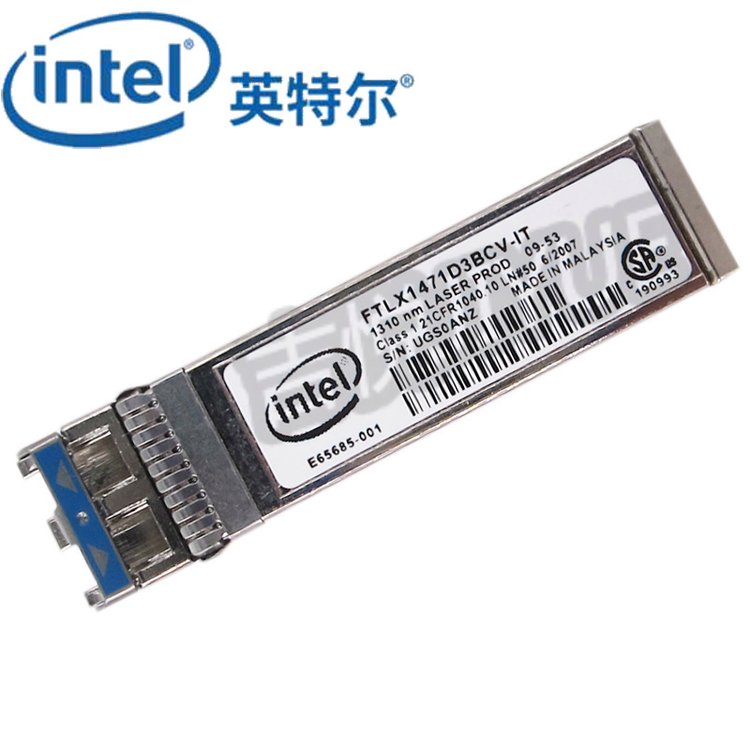 Intel万兆网卡E10GSFPLR单模模块FTLX1471D3BCV-IT万兆10GB原装