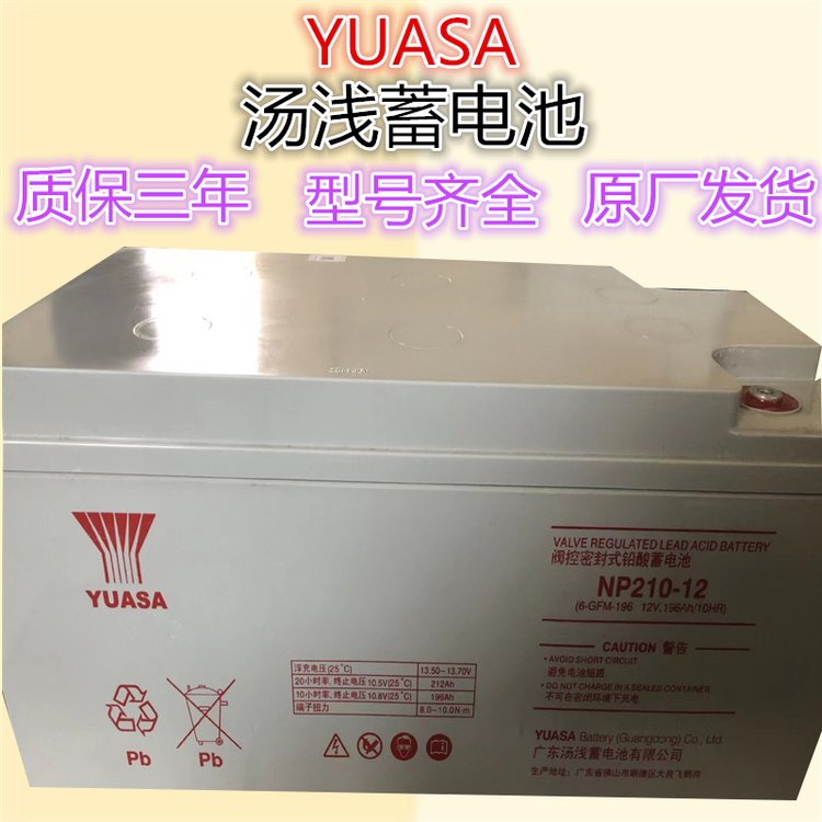  汤浅蓄电池NP210-12太阳能设备储能电瓶12V210AH海岸备用12V200AH