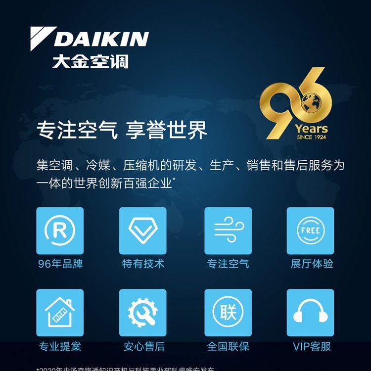 大金中央空调价格表DAIKIN大金中央空调4匹一拖三家用变频VRV-B系列空调3D气流款