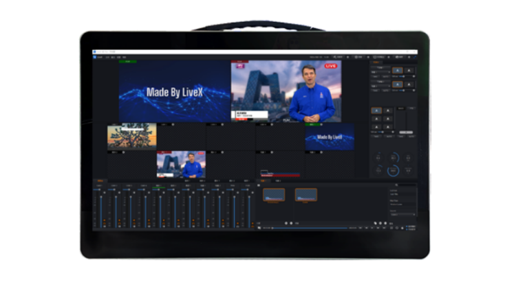 H4M便携式LiveX融媒体全能机虚拟抠像直播推流竖屏直播