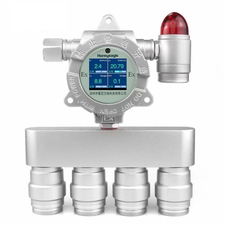 圣凱安科技四合一氣體檢測儀有毒有害可燃氨氣一氧化碳氧氣報警器
