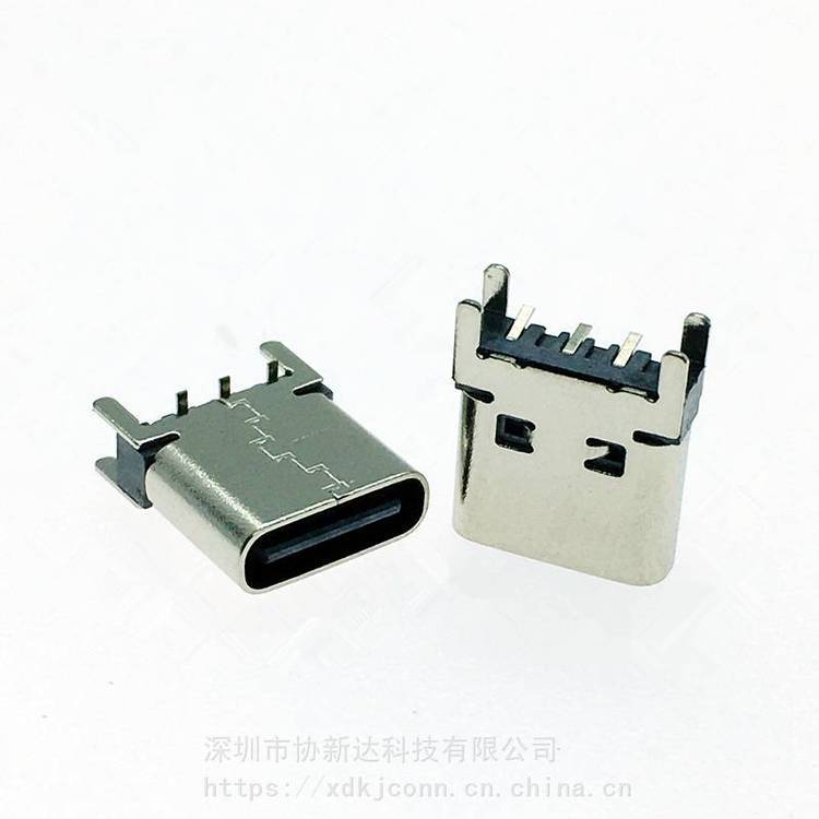 TYPEC立式贴片母座USB3.13PIN两脚直立式180°SMT插座H=8.8MM