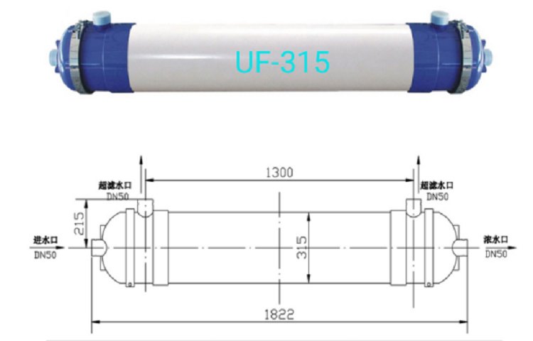 時(shí)代華創(chuàng)UF-315超濾膜，管式超濾，柱式超濾，浸沒式超濾