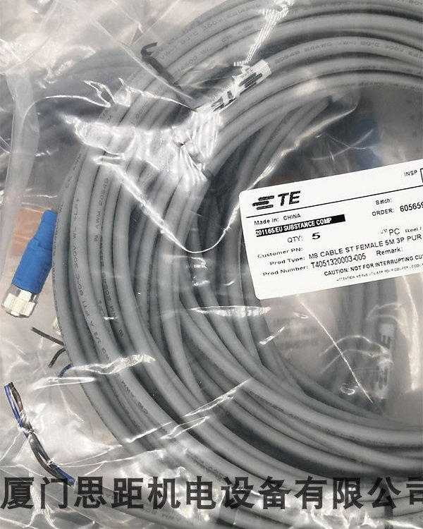 RPC-M8-FS-3CON-PUR-5.0西霸士SIBAS泰科TE\/M8圆形传感插连接器