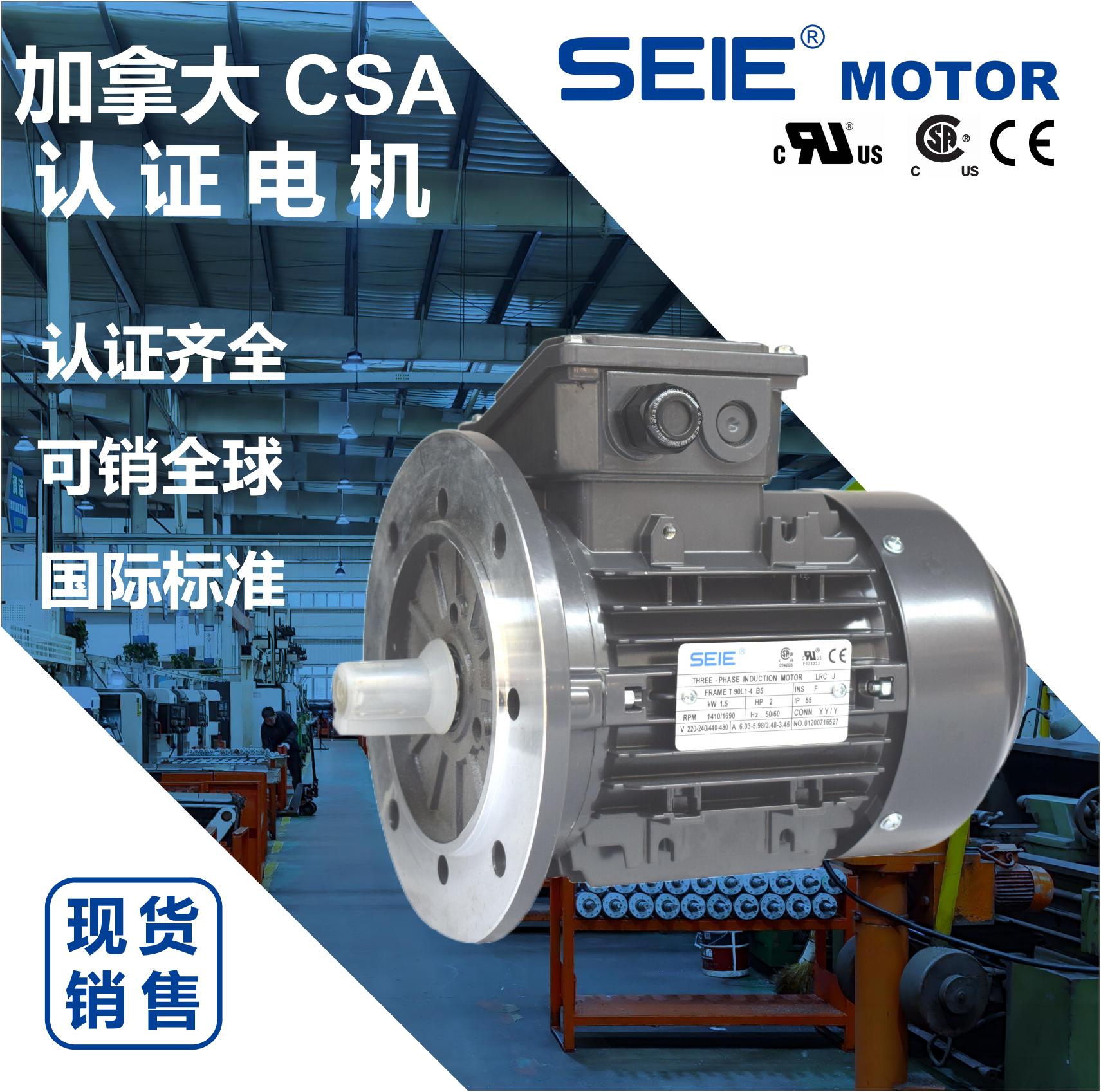 SEIE美国UL认证电机三相交流铝壳电动机美标设计230\/460\/575V60HZ