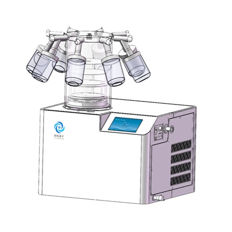 冻干机设备小型实验室深冷冻干机LGJ-10D标注多歧管真空冷冻干燥机