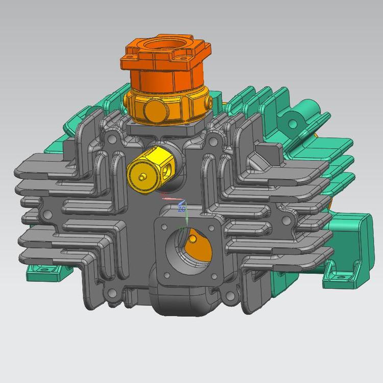 泵体三维扫描建模配件3D画图3D装配传动件逆向造型转子UG画图