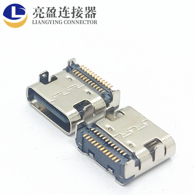 USB连接器TYPE-C贴片母座24P双排贴片SMTL=7.9MMtype-c母座