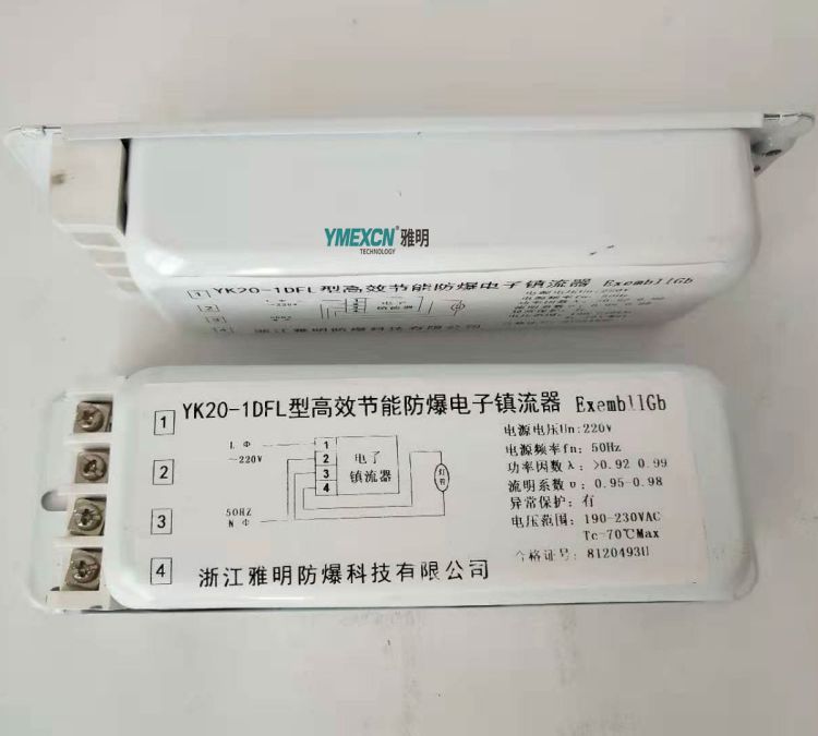  FBDZ20-1DFL型高效节能防爆电子镇流器20W一托一荧光灯专用雅明