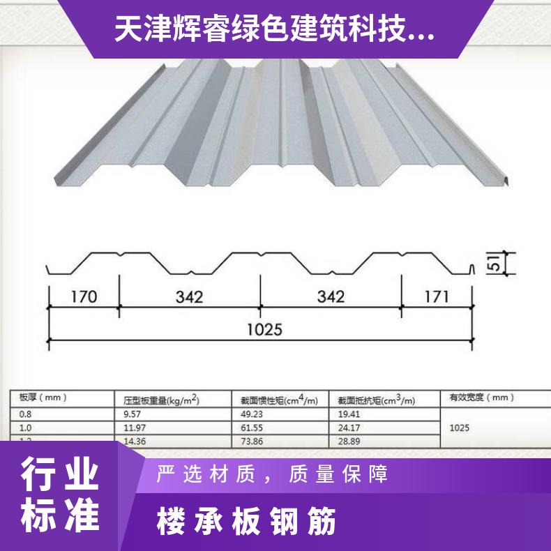 辉睿HV-305压型钢板楼承板Q235混凝土楼板40g~360g强度高天