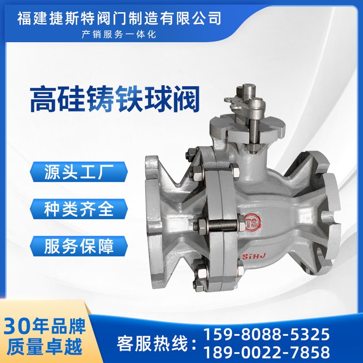 捷斯特高硅鑄鐵球閥Q41G-16Si耐腐蝕耐沖刷海水閥廠(chǎng)家直發(fā)