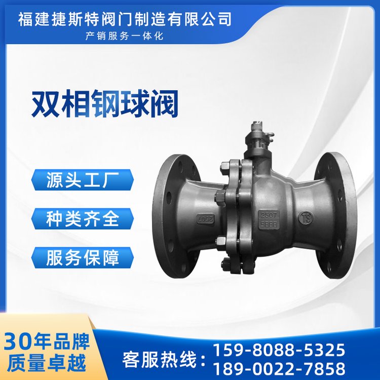 捷斯特双相钢法兰球阀Q41F-16P22052507材质耐高温浓硝酸