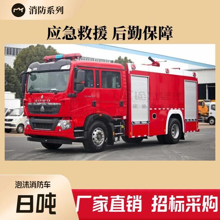 重汽豪沃8吨泡沫消防车城市应急抢救防火灭火救灾救援