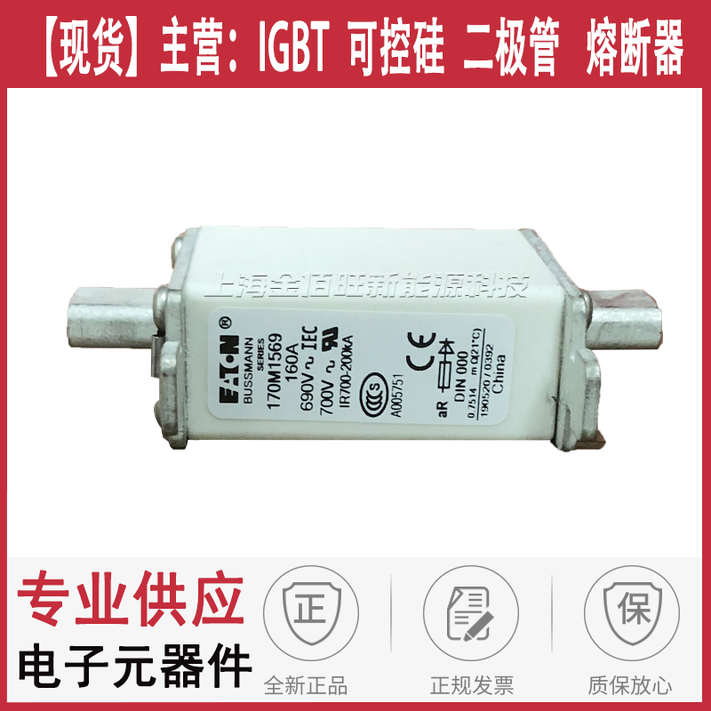 伊顿Eaton巴斯曼熔断器Bussmann170M1569特种保险丝DIN43620V160A