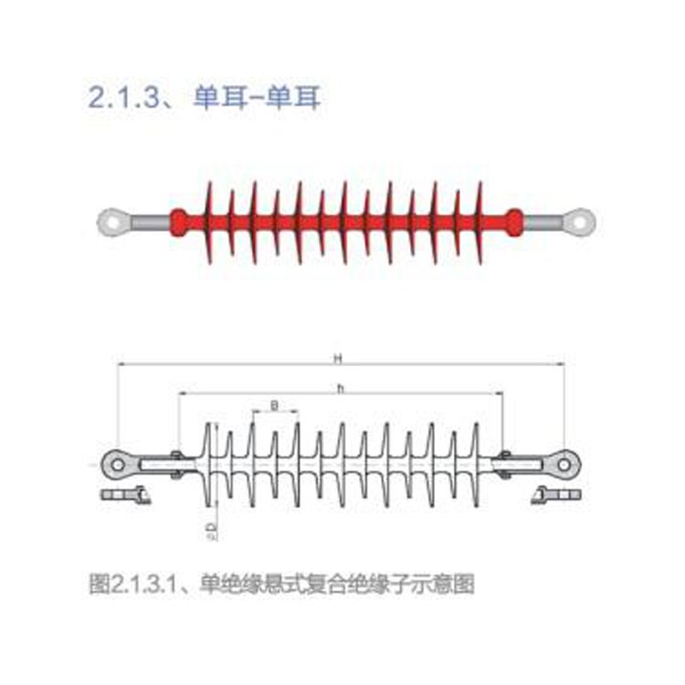 电气化铁路用悬式复合绝缘子25kV邦捷单绝缘悬式复合绝缘子