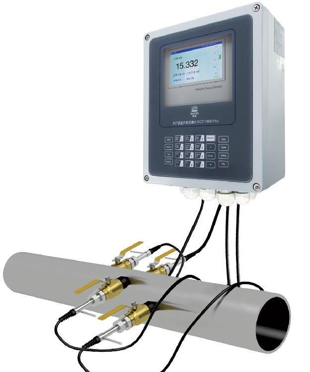 建恒高精度无压力损失双声道插入式超声波流量计DCT1188DPlus